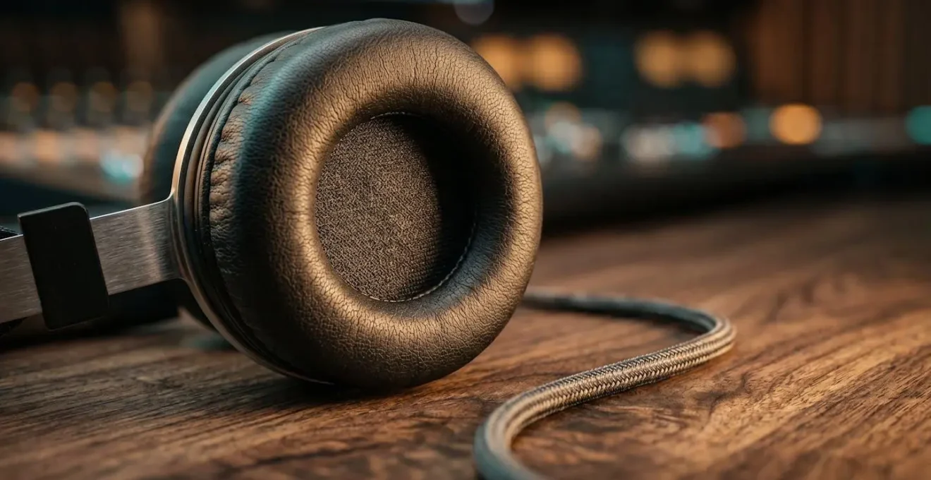 Close-up view of audio waveforms and professional recording equipment illustrating demo quality assessment for session musicians